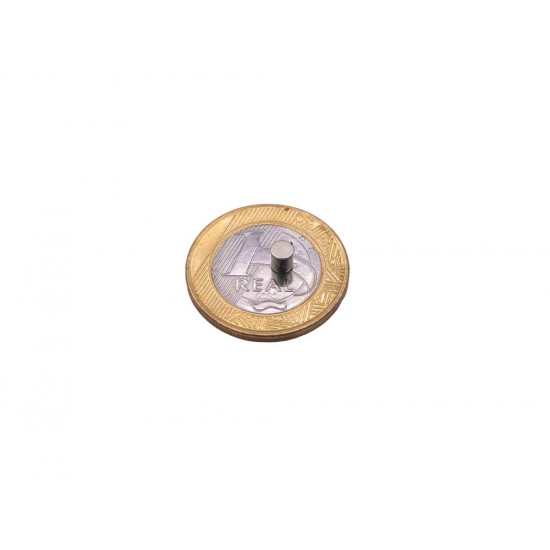 Ímã de neodímio 4x3 mm - N42